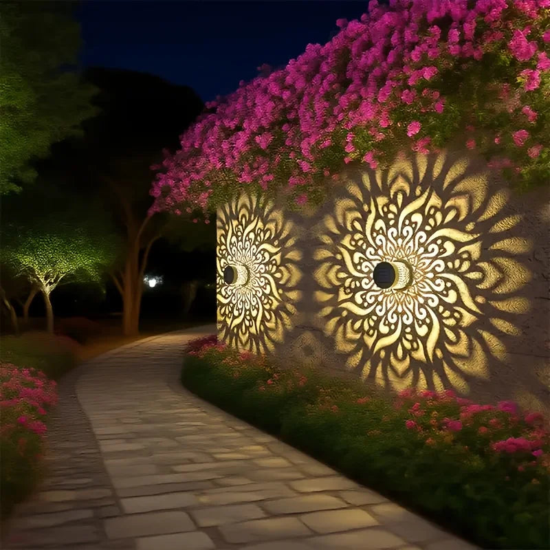 Solar Lantern Shadow Pattern IP65 Weatherproof