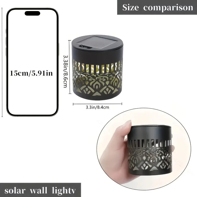 Solar Lantern Shadow Pattern IP65 Weatherproof