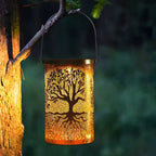 Solar Lantern Solar-Powered Pattern Projection IP55 Waterproof