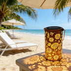 Solar Lantern Solar-Powered Pattern Projection IP55 Waterproof