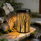 Solar Lantern Solar-Powered Pattern Projection IP55 Waterproof