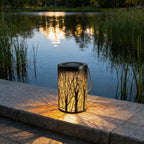Solar Lantern Solar-Powered Pattern Projection IP55 Waterproof