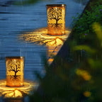 Solar Lantern Solar-Powered Pattern Projection IP55 Waterproof