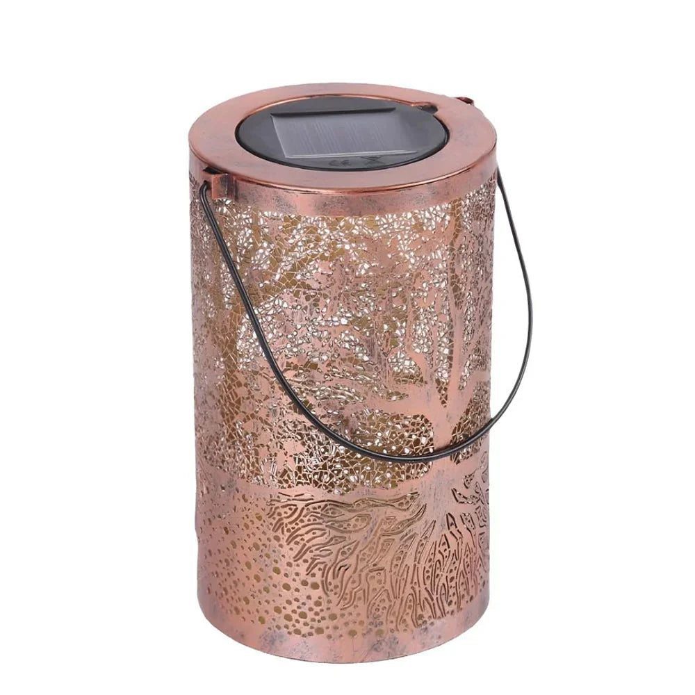 Solar Lantern Solar-Powered Pattern Projection IP55 Waterproof
