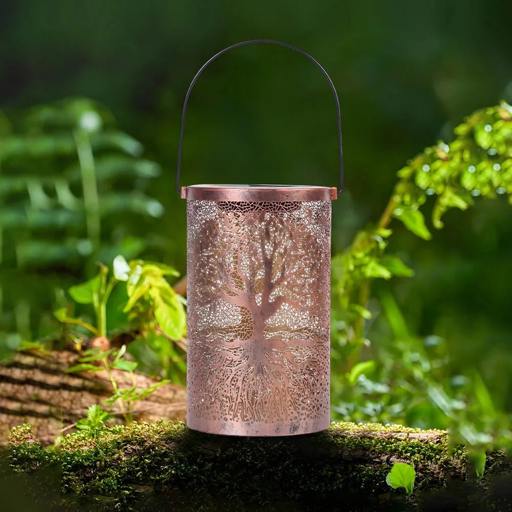 Solar Lantern Solar-Powered Pattern Projection IP55 Waterproof