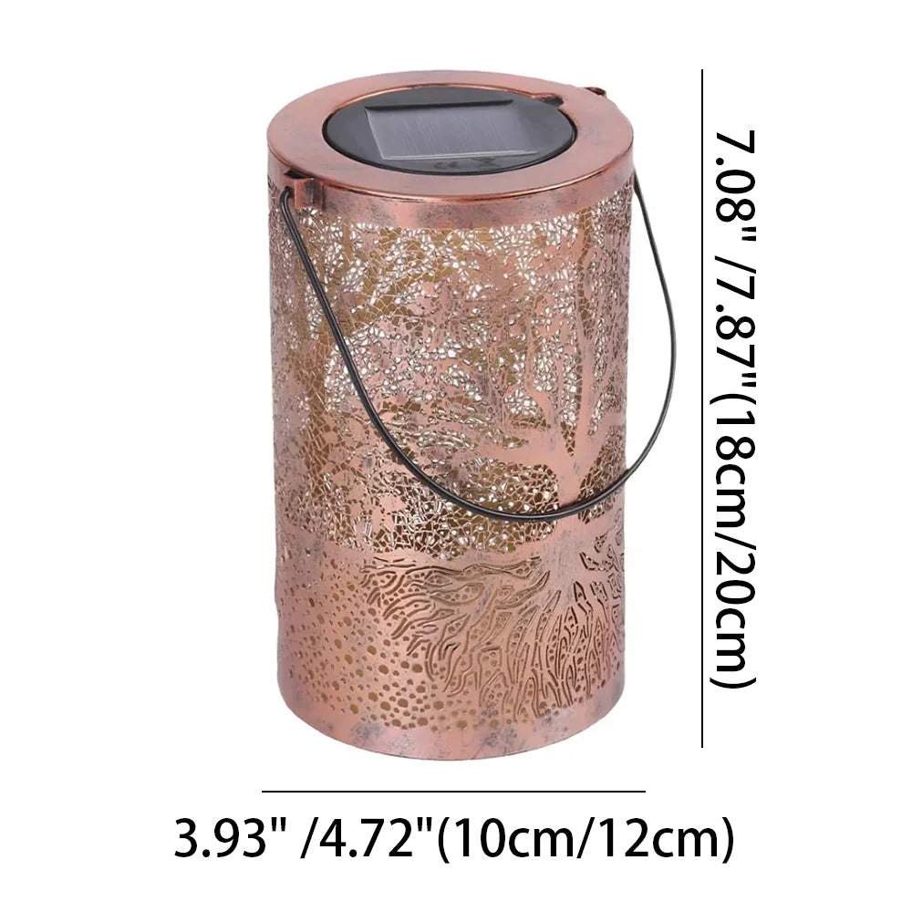 Solar Lantern Solar-Powered Pattern Projection IP55 Waterproof