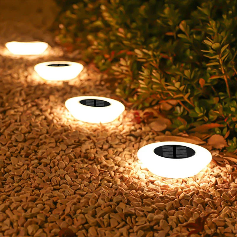 Solar Path Lights Set of 4 Automatic Dusk Sensor