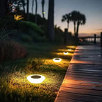 Solar Path Lights Set of 4 Automatic Dusk Sensor