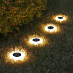 Solar Path Lights Set of 4 Automatic Dusk Sensor