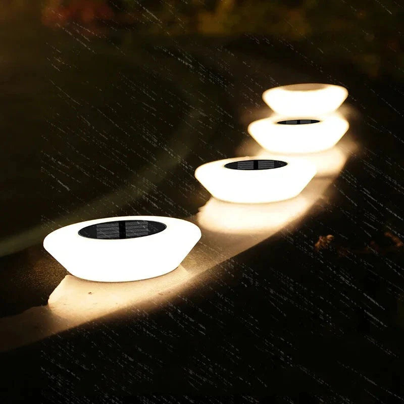 Solar Path Lights Set of 4 Automatic Dusk Sensor