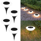 Solar Path Lights Set of 4 Automatic Dusk Sensor