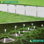 Solar Pathway Lights Dusk-to-Dawn Cool White 10-Pack