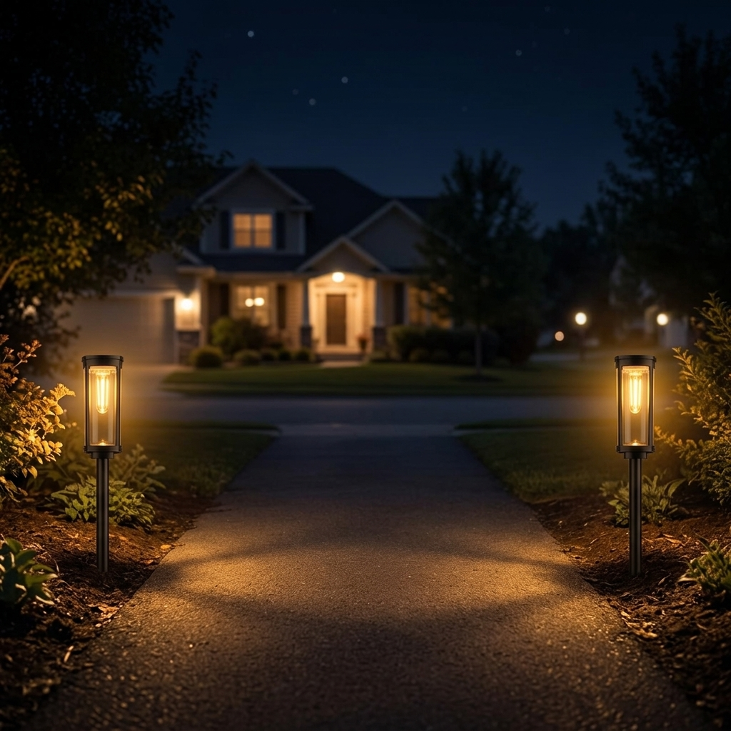 Solar Pathway Lights Filament LED Warm Glow