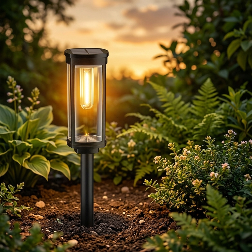 Solar Pathway Lights Filament LED Warm Glow