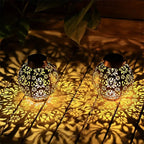 Solar Patio Light Metal Waterproof Warm Glow