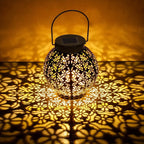 Solar Patio Light Metal Waterproof Warm Glow