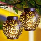 Solar Patio Light Metal Waterproof Warm Glow