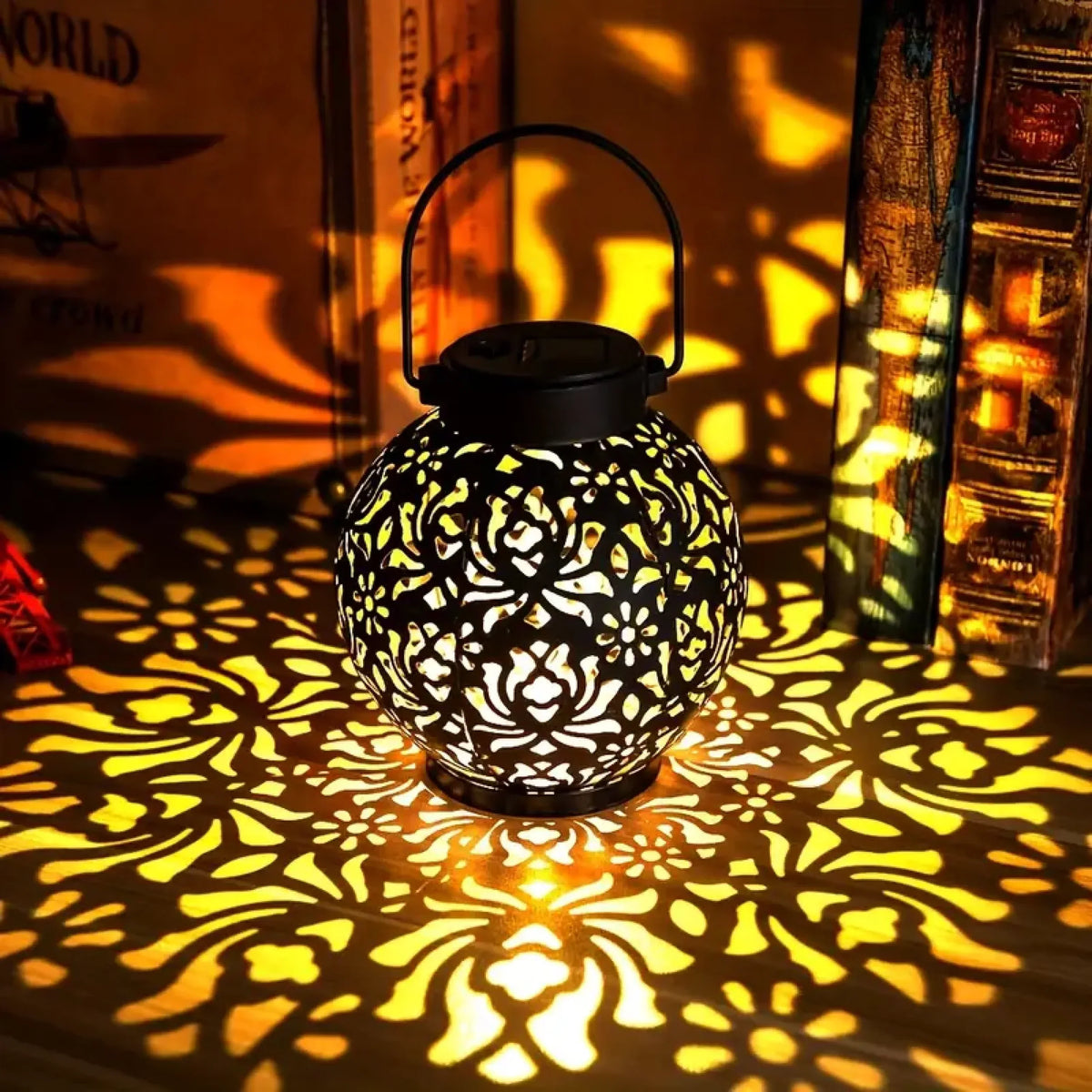 Solar Patio Light Metal Waterproof Warm Glow