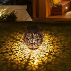 Solar Patio Light Metal Waterproof Warm Glow