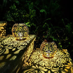 Solar Patio Light Metal Waterproof Warm Glow