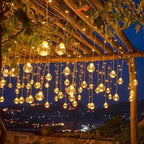 Solar Pendant String Lights Warm LED & Weather-Resistant