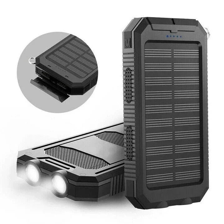 Solar Power Bank 30,000mAh Waterproof & Dust-Resistant