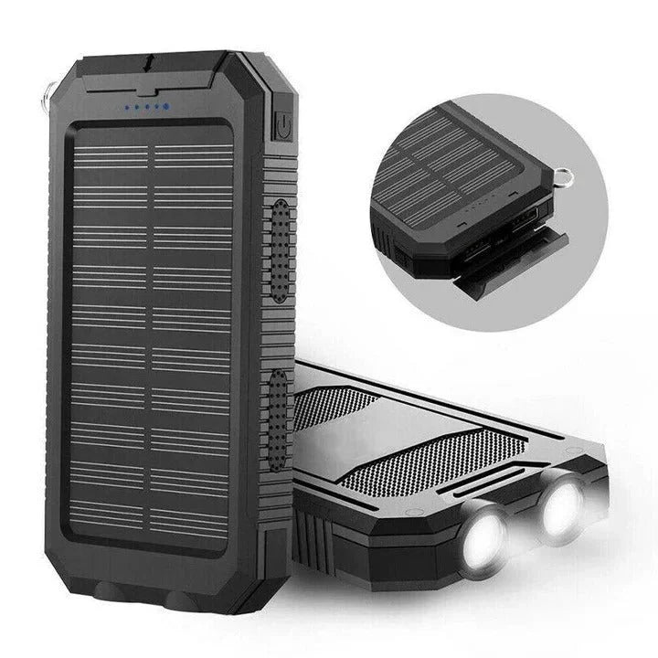 Solar Power Bank 30,000mAh Waterproof & Dust-Resistant