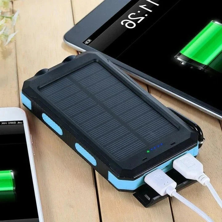 Solar Power Bank 30,000mAh Waterproof Multiple USB Outputs