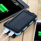 Solar Power Bank 30000mAh Dual USB Water-Resistant