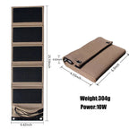 Solar Power Bank Foldable Dual USB IPX4