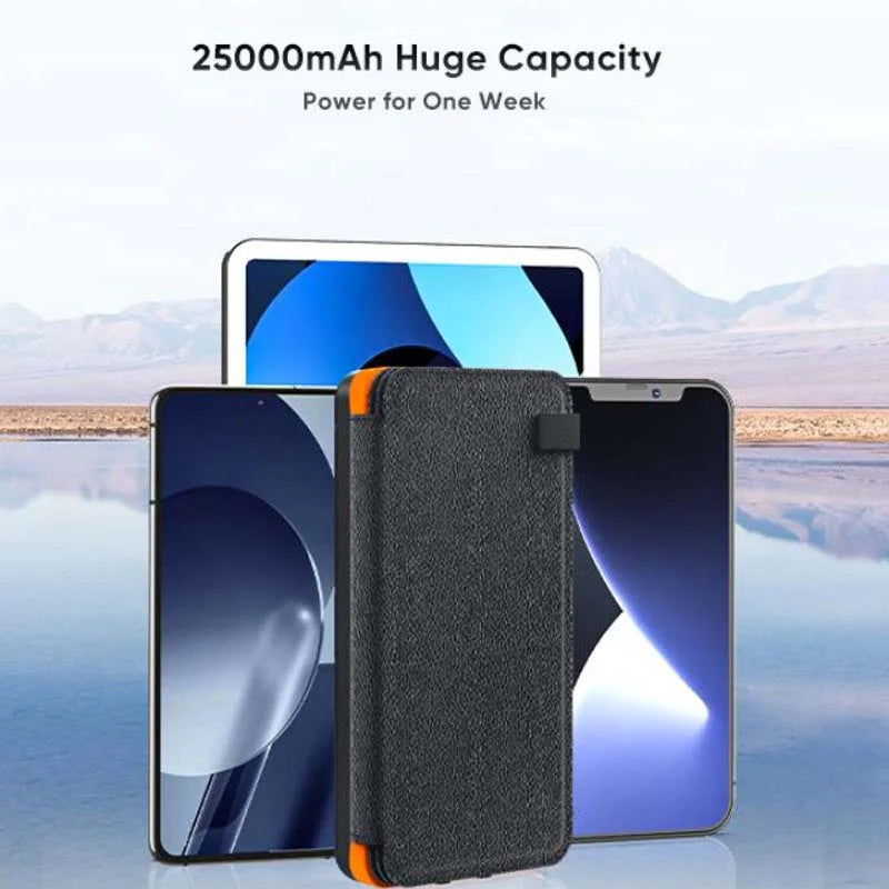 Solar Power Bank Foldable Dual USB Weather-Resistant