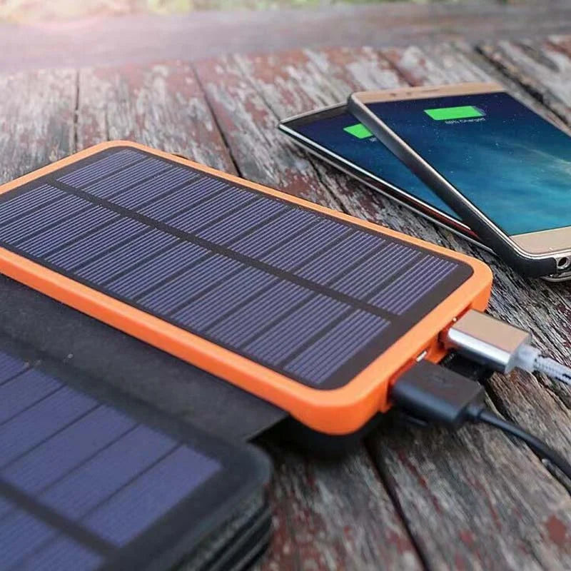 Solar Power Bank Foldable Dual USB Weather-Resistant