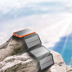 Solar Power Bank Foldable Dual USB Weather-Resistant