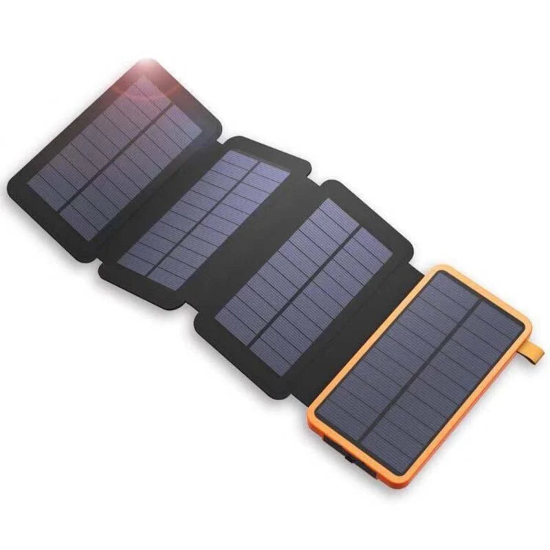 Solar Power Bank Foldable Dual USB Weather-Resistant