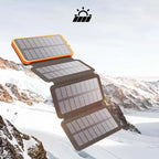 Solar Power Bank Foldable Dual USB Weather-Resistant