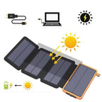 Solar Power Bank Foldable Dual USB Weather-Resistant
