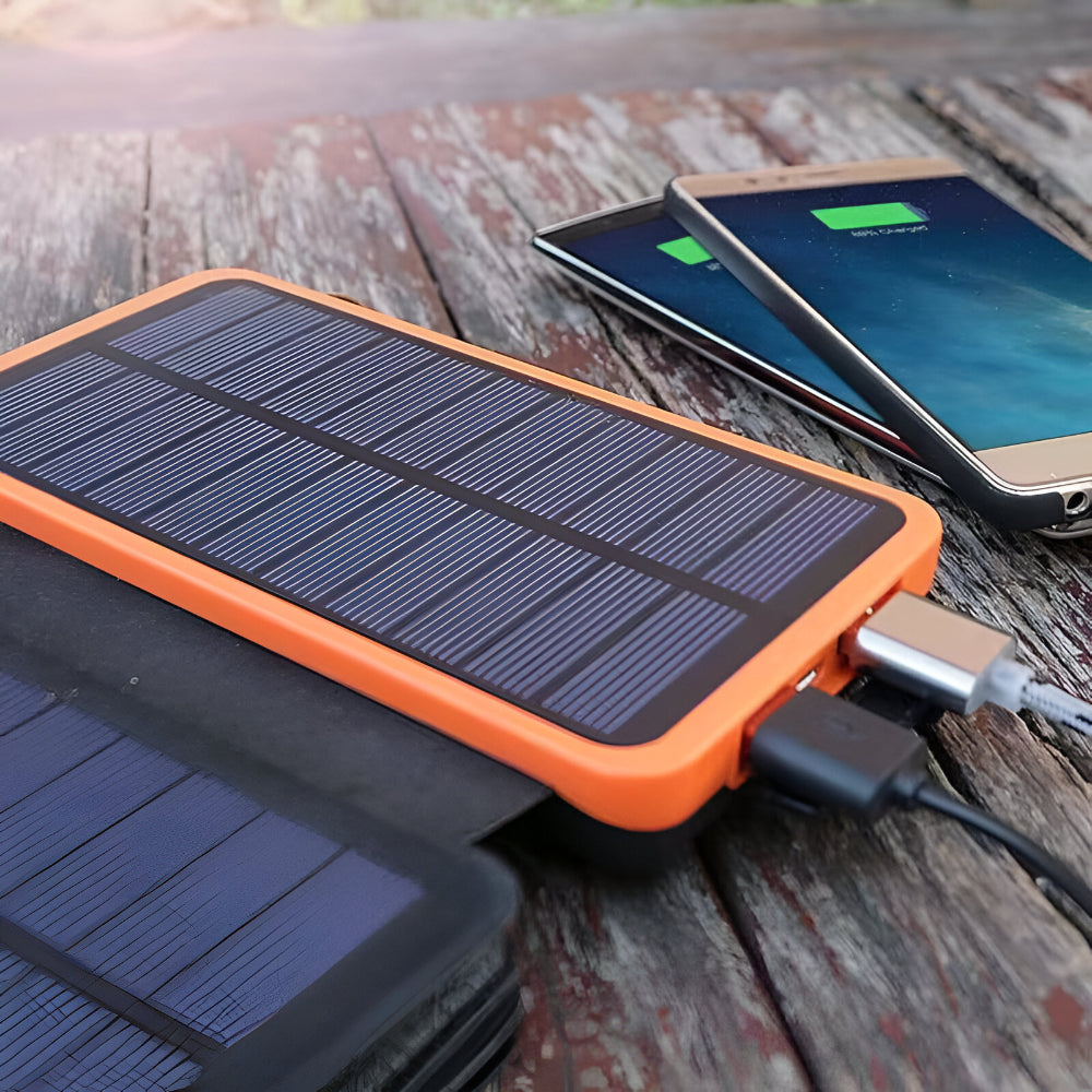 Solar Power Bank Foldable Panel & 10W Fast Charge