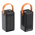 Solar Power Bank LED Display & Cable Management