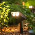 Solar-Powered Adjustable Zoom Beam Outdoor Spotlight