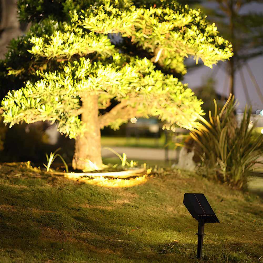 Solar-Powered Adjustable Zoom Beam Outdoor Spotlight