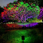 Solar-Powered Adjustable Zoom Beam Outdoor Spotlight
