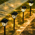 Solar-Powered Auto On/Off Cool White Pathway Lights (Up to 12-Hour Runtime)