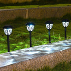 Solar-Powered Auto On/Off Cool White Pathway Lights (Up to 12-Hour Runtime)