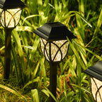 Solar-Powered Auto On/Off Cool White Pathway Lights (Up to 12-Hour Runtime)