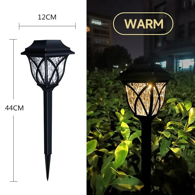 Solar-Powered Auto On/Off Cool White Pathway Lights (Up to 12-Hour Runtime)