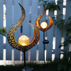 Solar-Powered Cracked Glass Garden Stake Light (IP65 Waterproof)