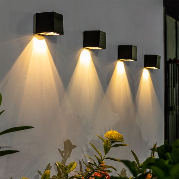 Solar-Powered Dusk-to-Dawn LED Outdoor Wall Light