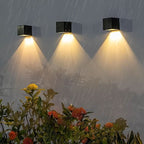 Solar-Powered Dusk-to-Dawn LED Outdoor Wall Light