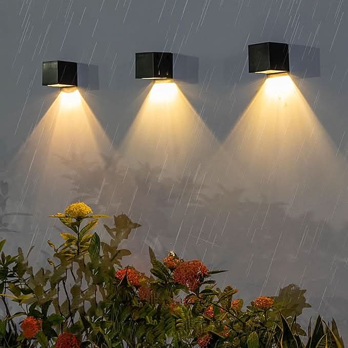 Solar-Powered Dusk-to-Dawn LED Outdoor Wall Light