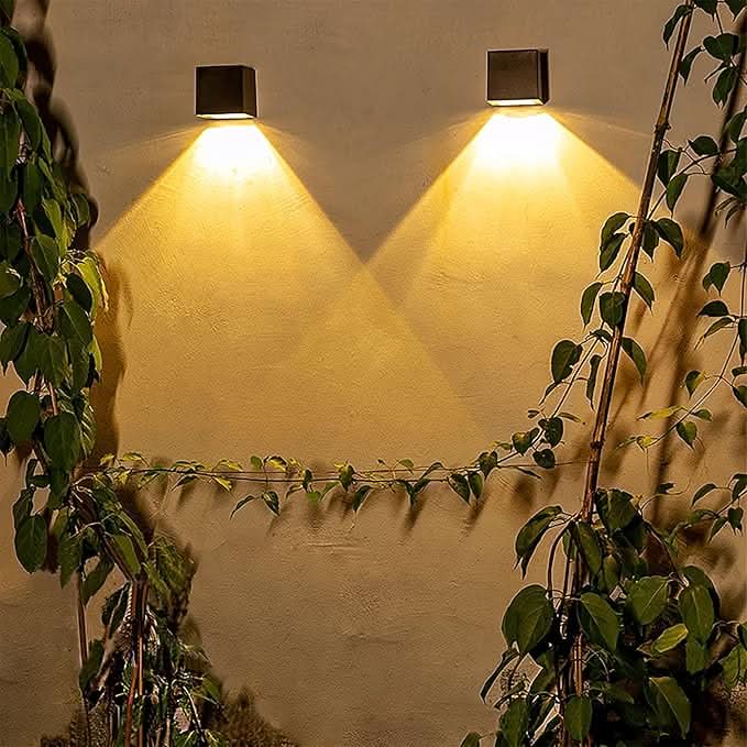Solar-Powered Dusk-to-Dawn LED Outdoor Wall Light